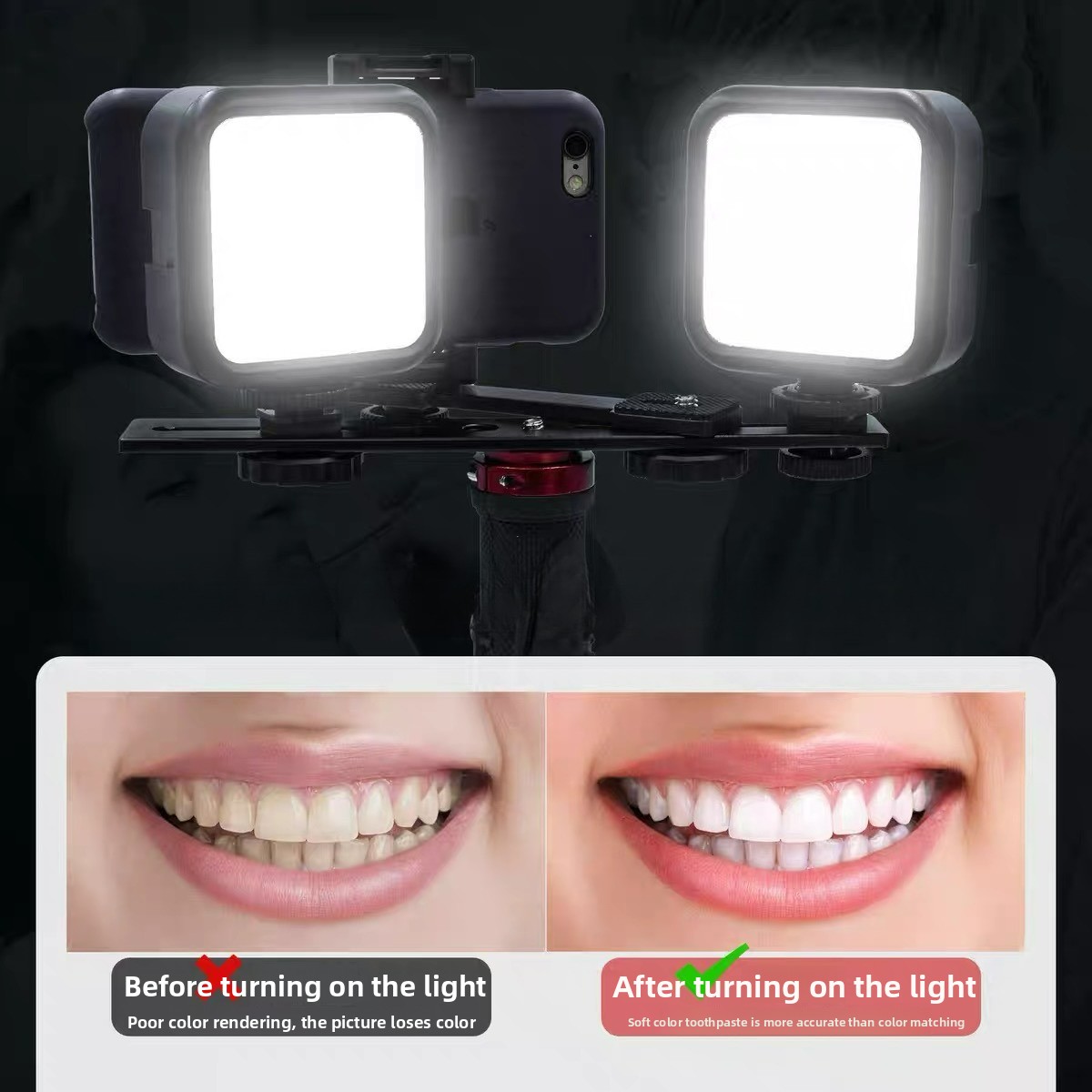 ضوء تصوير الأسنان مع بلوتوث، إ - مراجعة Photography Mobile Lighting وسعره