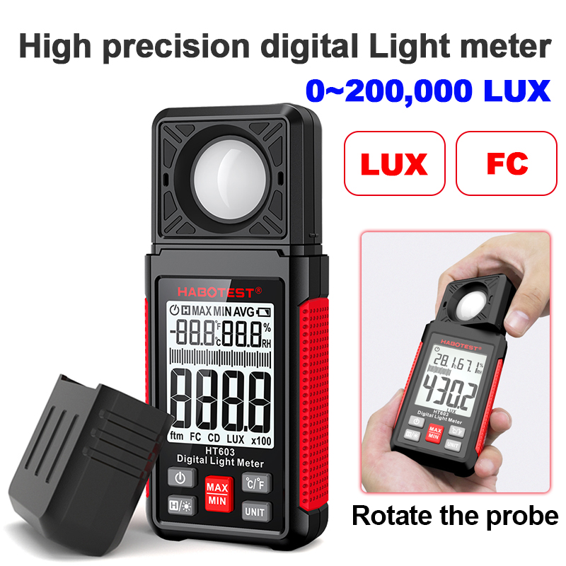 مقياس الإضاءة الرقمي HT603 0~2 - مراجعة Photography Lighting Meter وسعره
