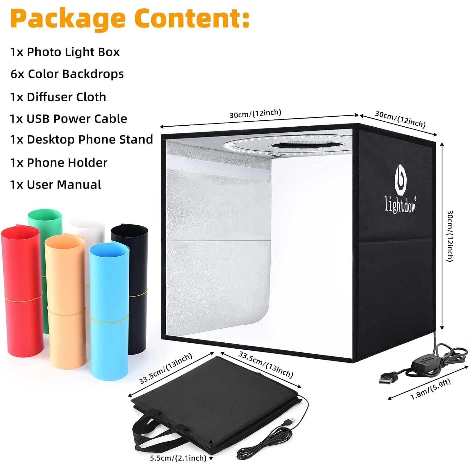 Lightdow عكس الضوء صندوق الصور - مراجعة Photography Lighting Kit Portable وسعره